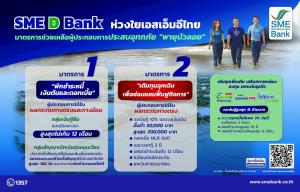 SME D Bank ออกมาตรการด่วนช่วยเอสเอ็มอีได้รับผลกระทบพายุ “บัวลอย”