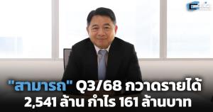 "สามารถ" Q3/68 กวาดรายได้ 2,541 ล้าน กำไร 161 ล้านบาท
