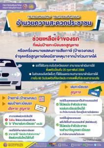 ชาวใต้ไม่ต้องกังวล "ป้ายทะเบียนรถ-ป้ายภาษี"หาย ชำรุด จากน้ำท่วมใช้สำเนาดำเนินการได้