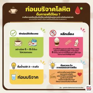ก่อนบริจาคโลหิต ดื่มกาแฟได้ไหม ?