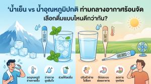 น้ำเย็น vs น้ำอุณหภูมิปกติ ท่ามกลางอากาศร้อนจัด เลือกดื่มแบบไหนดีกว่ากัน?