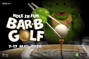 Hole In Fun “Bar B Golf” พัตต์ให้แม่น ฝ่าด่านเมนูโปรด เปิดสนามมินิกอล์ฟบนกระทะบาร์บีกอนยักษ์กลางห้าง