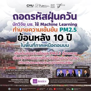 นักวิจัย มช. ถอดรหัสฝุ่น PM2.5 ภาคเหนือย้อนหลัง 10 ปี ด้วย Machine Learning &amp;#8203;