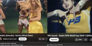 “ชากีรา” ถล่มสถิติ FIFA! เพลง “Dai Dai” พุ่ง 44 ล้านวิว ขณะ “Goals” ของ “ลิซ่า” เปิดตัวแรงแต่กระแสเริ่มชะลอ