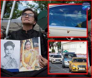 สื่อนอกรายงานปชช.ไทยแต่งชุดดำเนืองแน่น 2 ข้างทางแห่เฝ้ารอการเคลื่อนพระศพ 'พระองค์ภา' จากโรงพยาบาลมาประดิษฐานที่พระบรมหาราชวัง