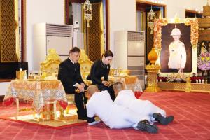 ในหลวง-พระราชินีทรงบำเพ็ญพระราชกุศลพระพิธีธรรมสวดพระอภิธรรมพระศพ “เจ้าฟ้าพัชรกิติยาภา”