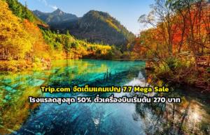 Trip.com จัดเต็มแคมเปญ 7.7 Mega Sale โรงแรลดสูงสุด 50% ตั๋วเครื่องบินเริ่มต้น 270 บาท