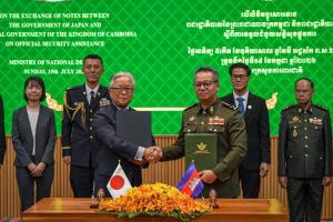 ญี่ปุ่นมอบความช่วยเหลือกัมพูชา 3 ล้านดอลลาร์ เสริมขีดความสามารถทางทหาร