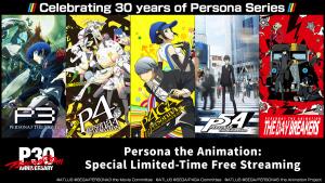ซีรีส์เพอร์โซนาฉลอง 30 ปี เตรียมฉายอนิเมะให้ชมฟรีทุกภาค!