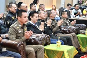 สภ.บางบัวทอง ทำบุญโรงพัก เปิดห้องประชุม “พิทักษ์บัวทอง” เสริมสิริมงคล ยกระดับการทำงาน