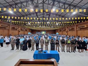 สภ.รัตนาธิเบศร์ ยกระดับความปลอดภัยสถานศึกษา จัดซ้อมแผนเผชิญเหตุ “หนี-ซ่อน-สู้” ณ โรงเรียนนนทบุรีพิทยาคม