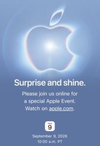 Apple เคาะวันจัดงาน 9 ก.ย. นี้ เปิดตัว iPhone รุ่นใหม่ จับตาเวทีแรกของซีอีโอคนใหม่