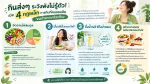 กินส่งๆ ระวังพังไม่รู้ตัว! เปิด 4 กฎเหล็กการกินที่คนชอบลืม จนร่างกายประท้วง