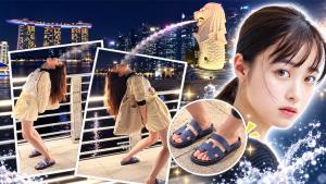 ลีลาแบบ “สาวสวยในรอบพันปี” ฮาชิโมโตะ คันนะ เที่ยวสิงคโปร์ทั้งที ต้องอ้าปากรับน้ำเมอร์ไลออน