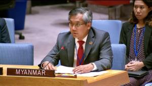 พม่าถอด “จ่อโมตุน” พ้นทูตประจำ UN เตรียมดำเนินคดีเหตุทำกิจกรรมผิดกฎหมาย
