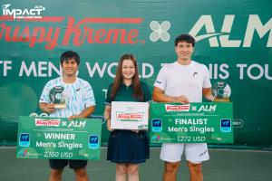 "ดร.อุษณีย์ มหากิจศิริ ลีโอณีโอ" ร่วมยินดีกับนักหวดอาชีพไทย คว้าแชมป์ชายเดี่ยว "คริสปี้ ครีม เอ็กซ์ เอแอลเอ็ม ไอทีเอฟ เมนส์ เวิลด์ เทนนิส ทัวร์ (2)"