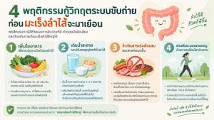4 พฤติกรรมกู้วิกฤตระบบขับถ่าย ก่อนมะเร็งลำไส้จะมาเยือน