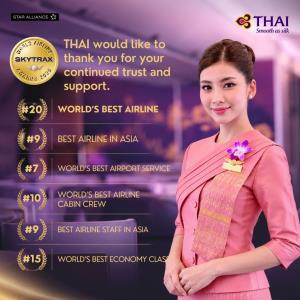 การบินไทย โฉมใหม่คว้า Top 20 สายการบินที่ดีที่สุดของโลก จาก World Airline Awards 2026