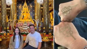 “อนุทิน” ควงภริยาไหว้พระพุทธชินราช ขอพร “หลวงพ่อสำลี” พร้อมลงยันต์ “นะมะมน มนต์นางพญา”