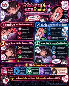 ทำไมห้ามใส่หูฟังนอนข้ามคืน?