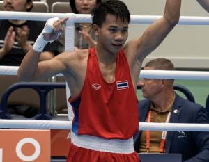 “กรังปรี” ครบเครื่อง รัวหมัดถลุงเติร์กเมนิสถาน 5-0 เสียง เข้า 16 คน มวยสากลเอเชียนเกมส์