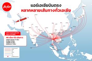 แอร์เอเชีย รับไฮซีซั่น บินสู่ 46 เมือง 53 เส้นทาง ครอบคลุมทั่วอาเซียนและเอเชีย