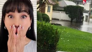“ตั๊ก มยุรา” ลุ้นระทึกน้ำจะเข้าบ้านไหม เผยชีวิตนี้ไม่เคยเจอ หน้าประตูและในหมู่บ้านกลายเป็นทะเลไปแล้ว