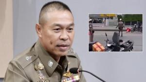 บช.น.สั่งสอบ 2 ตำรวจจราจร โยนกรวยสกัด จยย. สั่งเข้าธุรการชั่วคราว-งดตั้งจุด สน.ประเวศ