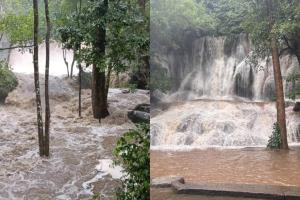 ปิดการท่องเที่ยว "อช.เอราวัณ - อช.ไทรโยค" จากเหตุฝนตกหนักต่อเนื่อง