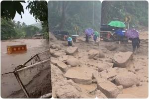 (คลิป)นาทีชีวิต!ฝนตกหนักดินภูเขาถล่ม ทับ ทล.1175 บ้านตาก-แม่ระมาด น้ำป่าหลากพัดโลงเย็นลอยซ้ำ