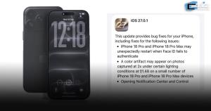 Apple ส่งอัปเดต iOS 27.0.1 แก้ปัญหา Face ID ทำ iPhone 18 Pro รีสตาร์ท พร้อมปรับปรุงกล้องสีเพี้ยน