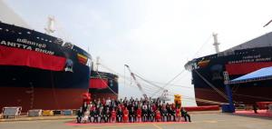 RCL เสริมศักยภาพจัดพิธีตั้งชื่อเรือใหม่ขนาด 4,488 ทีอียู 3 ลำ ณ เมืองกวางโจว ประเทศจีน
