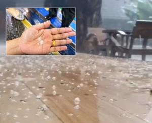 พายุฝนถล่มกรุง ลูกเห็บตกหลายพื้นที่ ชาวบ้านบอกเพิ่งเคยเห็นครั้งแรก