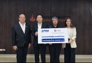 SPRC- คาลเท็กซ์ มอบบัตรเติมน้ำมัน ใช้ในการปฏิบัติการช่วยเหลือผู้ประสบภัยน้ำท่วม