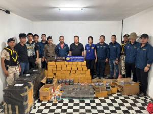 ปกครองเมืองมุกฯร่วมสืบภาค 4 บุกโกดังยึดไฟแช็กปลอมแบรนด์ดังกว่า 1 หมื่นชิ้น ลอบขายผ่าน TikTok