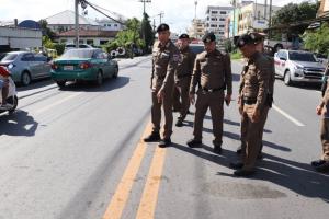 ผู้ช่วย ผบ.ตร. ลงพื้นที่ตรวจสอบจุดกลับรถมรณะ คร่าชีวิต "โรโบคอป เมืองนนท์"  สั่งแก้ไขป้องกันเหตุซ้ำ