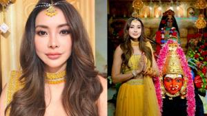 "โย ยศวดี" ห่มส่าหรีอวดลุคภารตะสวยจึ้ง! รับพรวันนวราตรี 2569
