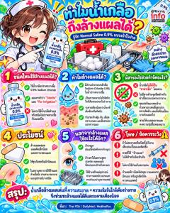 ทำไมน้ำเกลือถึงล้างแผลได้?