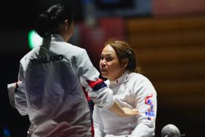 “สายสุนีย์” สู้สุดใจ! พ่ายสาวโสมขาว 14-15 คว้าเงินวีลแชร์ฟันดาบเอเชียนพาราเกมส์