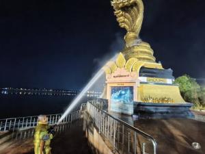 เร่งไล่ดูวงจรปิด! หามือจุดพลุทำไฟไหม้สร้อยพระศอพญานาค